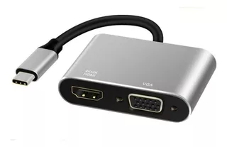 Adaptador Convertidor Usb3.1 Tipo C A Vga Hdmi 4k Mac Lenovo