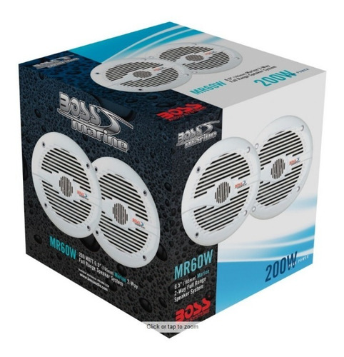 Imagen 1 de 5 de Parlantes Boss Mr60w Marine 6-1/2 2-way Coaxial White 200w
