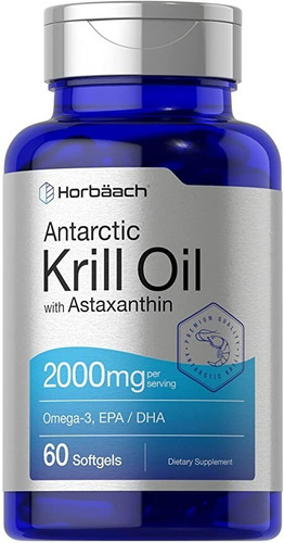 Aceite De Krill Antartico Horbaach 2000 Mg | 60 Capsulas De
