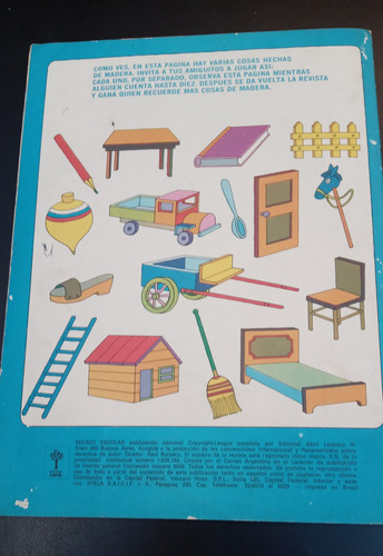 Revista Recreo 8 C/ Recortes Y Escritura Año 1971 (Usado)