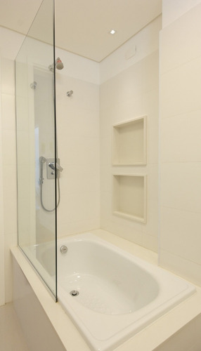 Nicho Para Banheiro De Mármore Travertino Nacional 60x30x12c