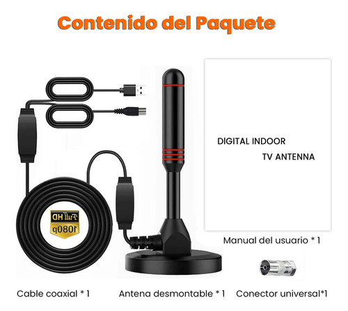 Antena De Tv Digital - Antena De Hdtv Interior Con 2