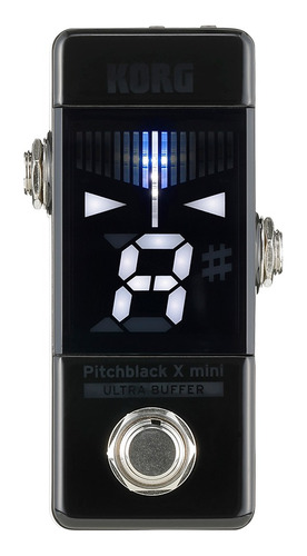 Afinador Cromatico De Pedal Negro Korg Pitchblack Pb Mini 