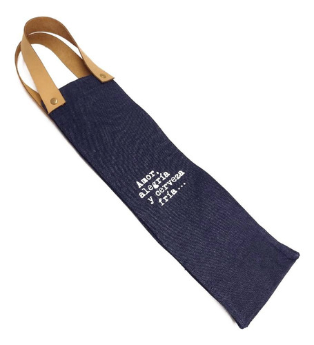 Bolsa Jean Y Cuero Para Botella De Cerveza Factura A O B