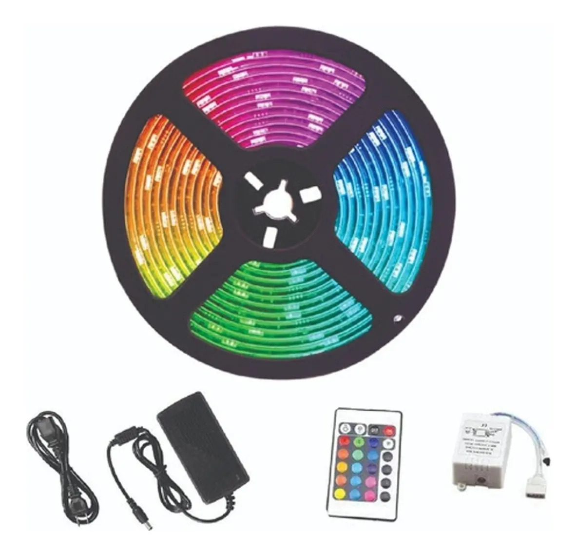 Cinta Led Multicolor Rgb Luz 5mts (no Rítmica)