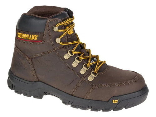 Botin Caterpillar Outline St Pr Seal Browm Cuero Graso