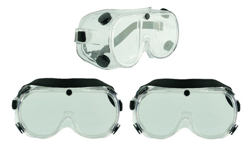 Goggles Protectores Transparentes Pack 3 Pz Home Supplies