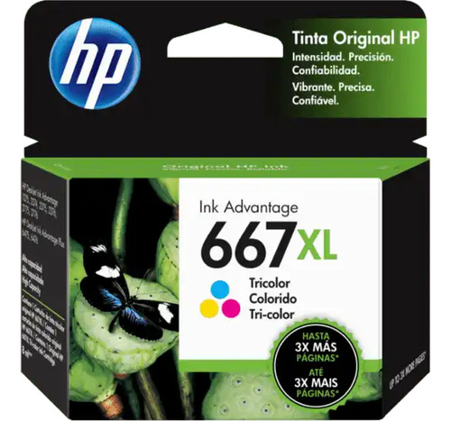 Hp 3ym80al (667) Xl Tricolor 2375/2775