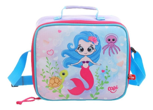 Lonchera Bolso Térmico Porta Comida Para Niñas - Sirena Capi