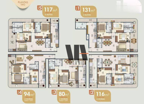 Imagem 11 de 30 de Breve Lançamento, Triplex Luxo, 5 Dormitórios E 3 Vagas, Guilhermina - Praia Grande - At0001