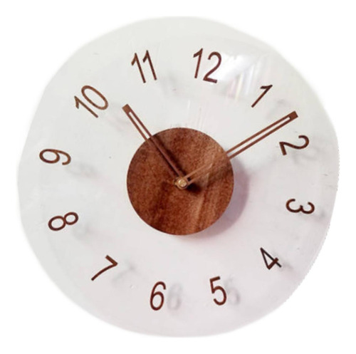 Reloj De Pared Decorativo Diámetro 11,81 Número 12 Marrón