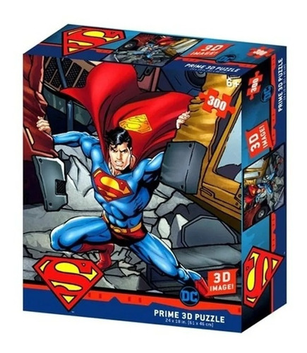Puzzle Rompecabeza 300 Pzs Prime 3d Superman Strength Dc