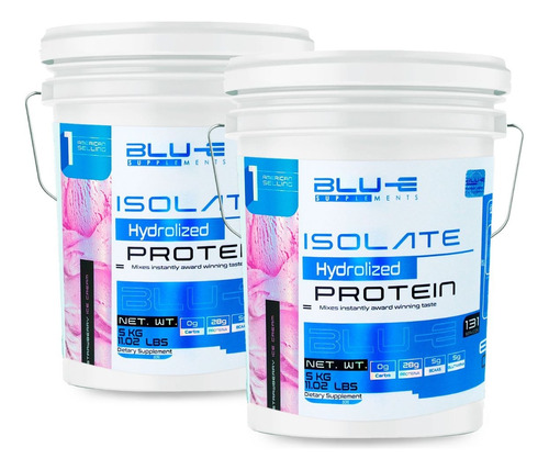 Pack 2 Proteina Hidrolizada Isolate Blu-e 5kg Varios Sabores