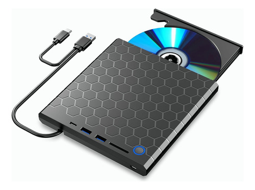 Grabadora Dvd Lector De Cd Externo Usb 3.0 Y Tipo C Quemado