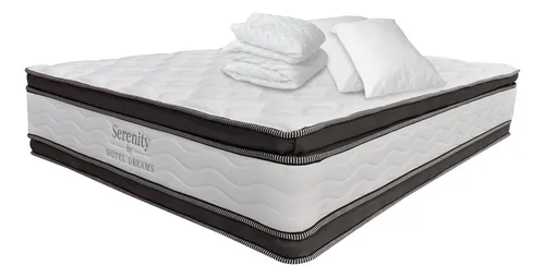Combo Colchón Serenity Doble 140 X 190 Cm Medio Firme Ortope
