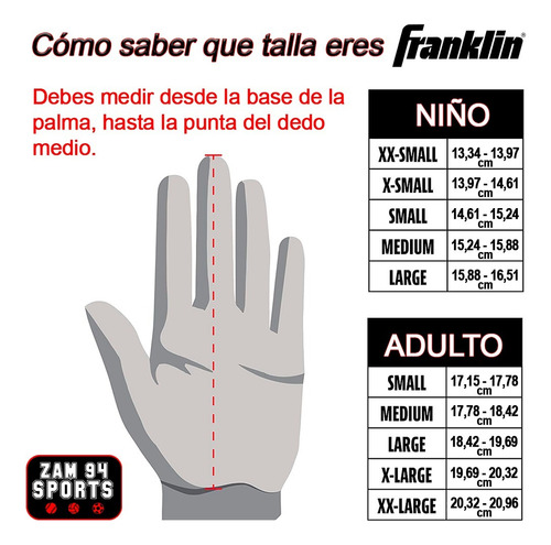 Guantines Bateo Franklin Modelo Digitek Talla M Youth