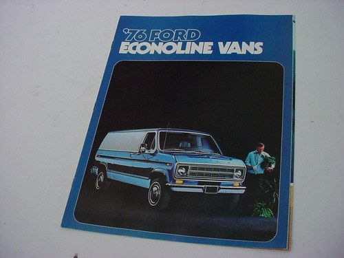 Folder Ford Furgao E100 Super Van Econoline 76 1976 V8