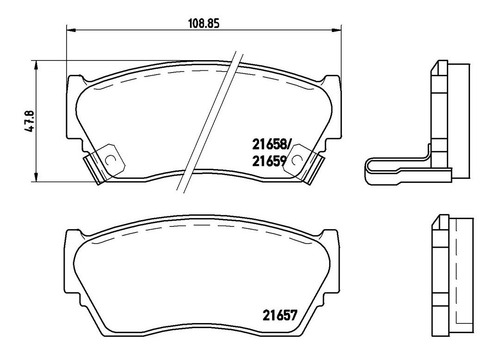 Imagen 2 de 5 de Balata Brembo Delantera Nissan Tsubame 1993 A 2004 P56027