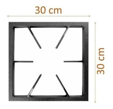 Imagem 2 de 3 de Grelha 30x30 Ferro Fundido Para Fogão Industrial