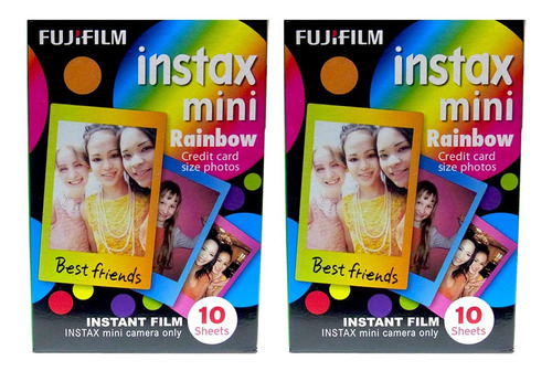 Fujifilm Instax Mini - Película Instantánea De Arco Iris,.