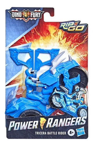 Power Rangers Dino Fury Rip N Go Tricera Battle Rider