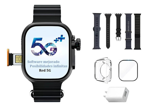 Smartwatch Microwear Ultra3 Ai 5g Cámara Y Chip Físico.nuevo Negro Cuero Marrón Claro Blanco
