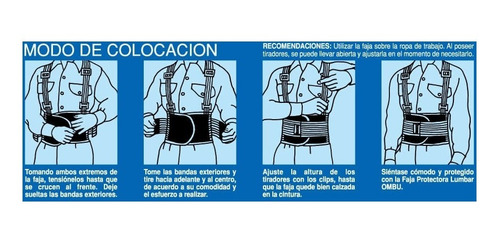 Imagen 2 de 6 de Faja Protectora Lumbar Top Safe S-al-xxl