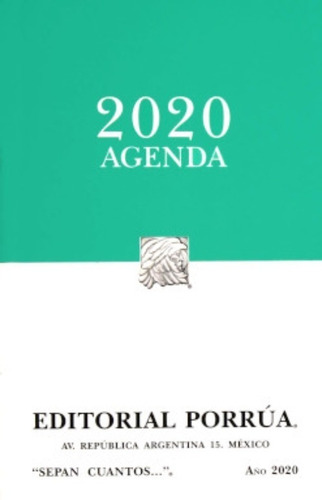 Libro Agenda 2020 Sepan Cuantos Editorial Porrua