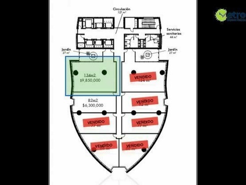 Imagen 3 de 5 de Oficinas Aaa En Preventa Zona Valle Oriente De 134m2. Alf