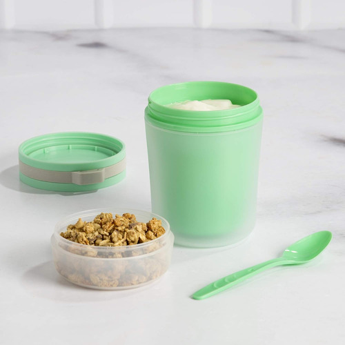 Recipiente De Almacenamiento Goodful Con Tapa/cuchara, Verde