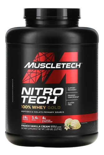 Nitro Tech 100% Whey Gold 5.5 Lbs Proteina - Envio Gratis