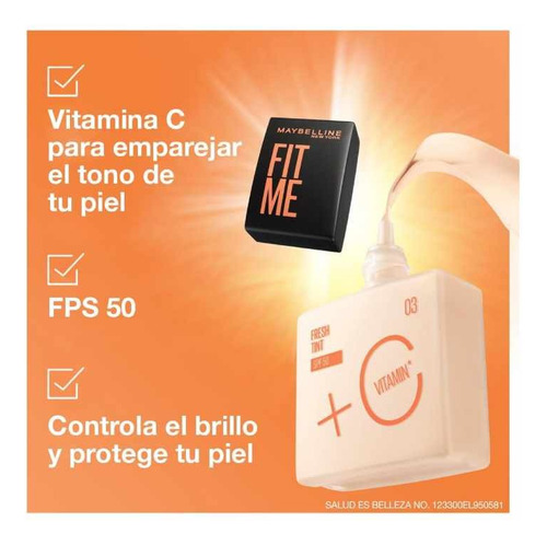 Base De Maquillaje Maybelline Fit Me Fresh Tint 30ml 3