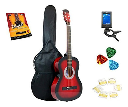 Guitarra Acústica Star 6 De 38 Pulgadas Con Estuche, Afinado