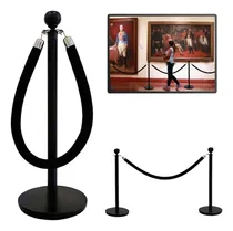 Comprar Poste Con Cordón De Terciopelo - Negro\u002F Exposiciones De Arte