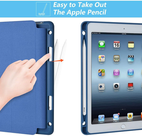 Imagen 3 de 7 de Case Buhore iPad Air 1 A1474 A1475 Con Pencil Holder