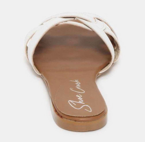 Sandalias Dama Mujer Blanco Moderno Comodas Chanclas