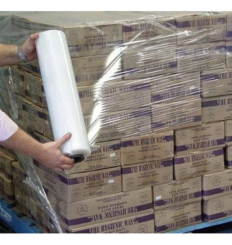 1 Filme Stretch 500mmx25 Micras Pallets Bagagem Pronta Entr Transparente