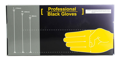 Guantes Negros Latex Reutilizables X20 Unidades Peluquería