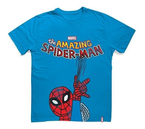Imagem 1 de 5 de Camiseta Infantil - Marvel Homem Aranha Teia