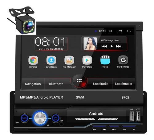 5.13 7 Pulgadas Android Coche Estéreo Gps Retráctil Solo Din