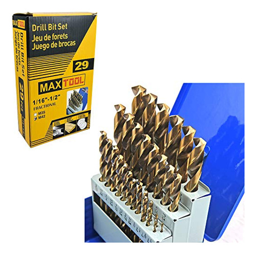 Maxtool 29 Piezas Drill Set 29pcs/29-piece Twist Drill Bit S