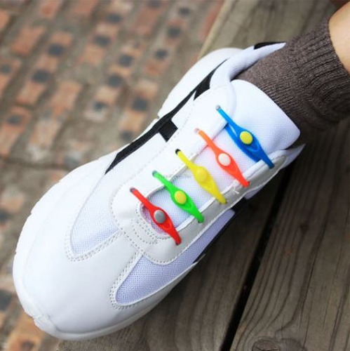 3 Juegos Cordones Silicona Elastico Niños Adultos No Amarrar