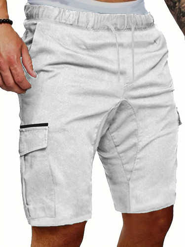 Pantalones Cortos Deportivos Casuales Tipo Cargo De Cuero Co