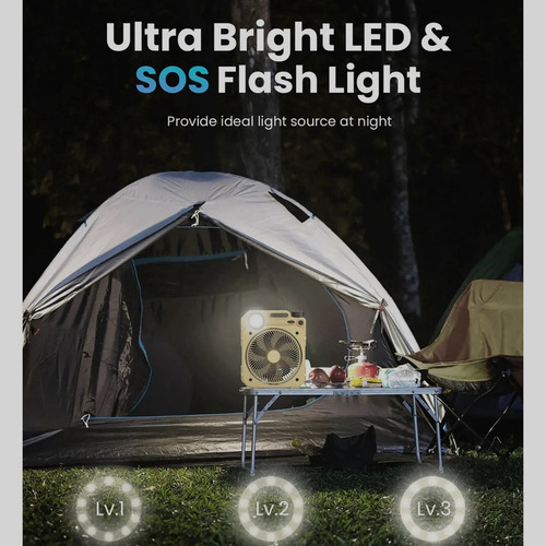 Dq1 Ventilador De Camping H020000mah Recargable De
