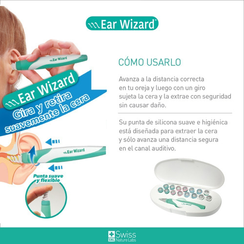Ear Wizard Removedor Cera Hisopo Canal Auditivo