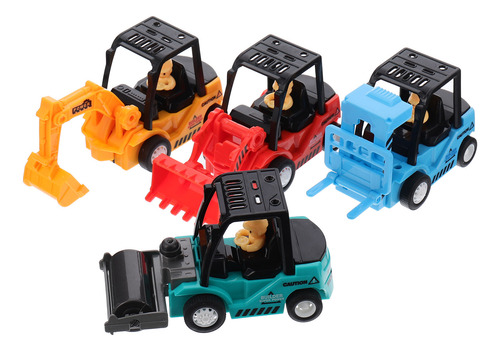 Juguete De Coche, Maqueta De Coche, Excavadora Mecánica, 4 P