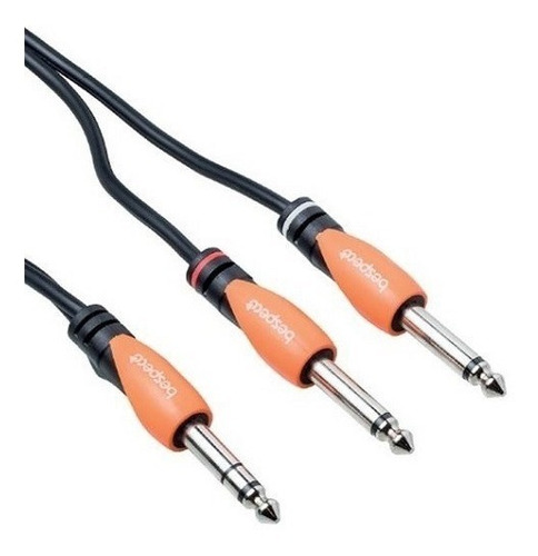 Cable Bespeco Plug Estereo A 2 Plug Mono 1,80mts - Slys2j180