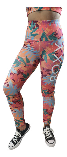 Calza Roxy Lifestyle Mujer Kaileo Jungle Floreado Coral Ras