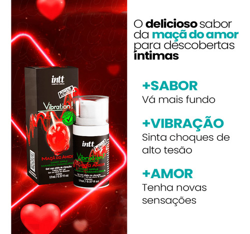 Vibrador Líquido Jambu Intt Vibration Maçã Do Amor 17ml