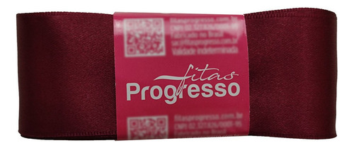 Fita De Cetim Largura 38mm Progresso Nº9 Com 10 Metros Cor Marsala